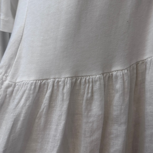 Etici Women’s White Linen Maxi Dress Cottagecore Button Front Made in Italy M/L - Picture 6 of 15
